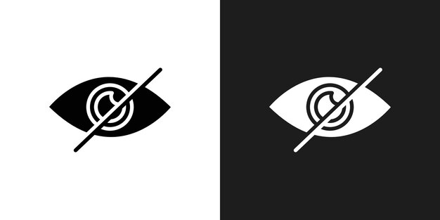 Vector de arte de la línea del icono con ojos cruzados