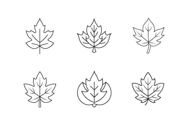 Vector de arte de línea de icono de otoño