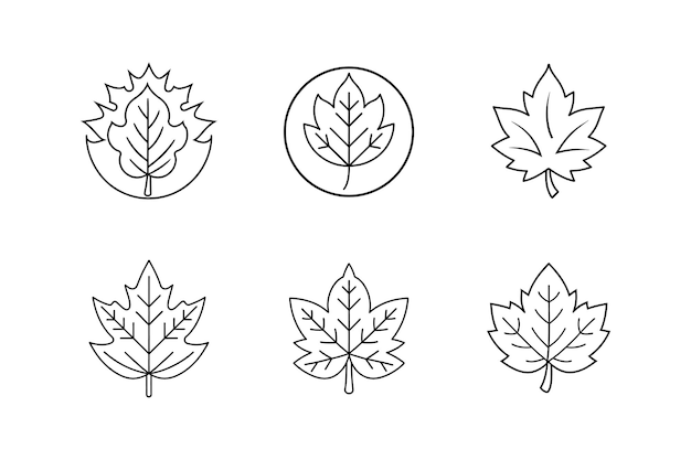 Vector de arte de línea de icono de otoño