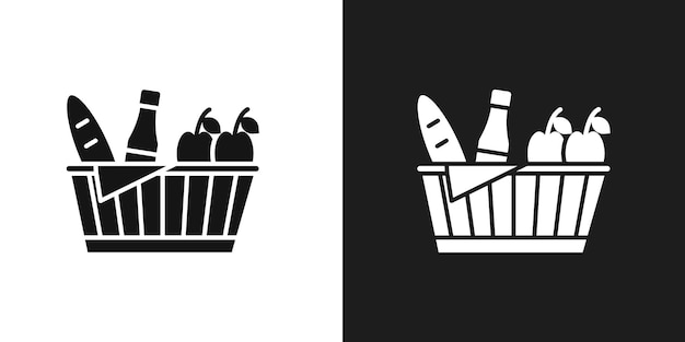 Vector de arte de la línea de icono de picnic
