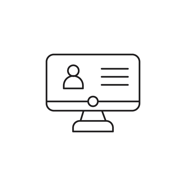 Vector de arte de línea de icono de software hr