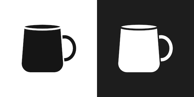 Vector de arte de la línea del icono de la taza