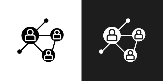 Vector de arte de línea de iconos de redes sociales