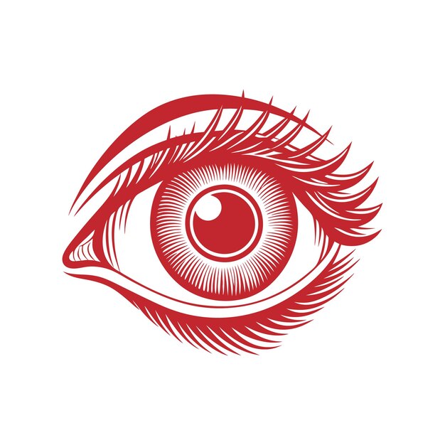 Vector de arte de la línea del ojo