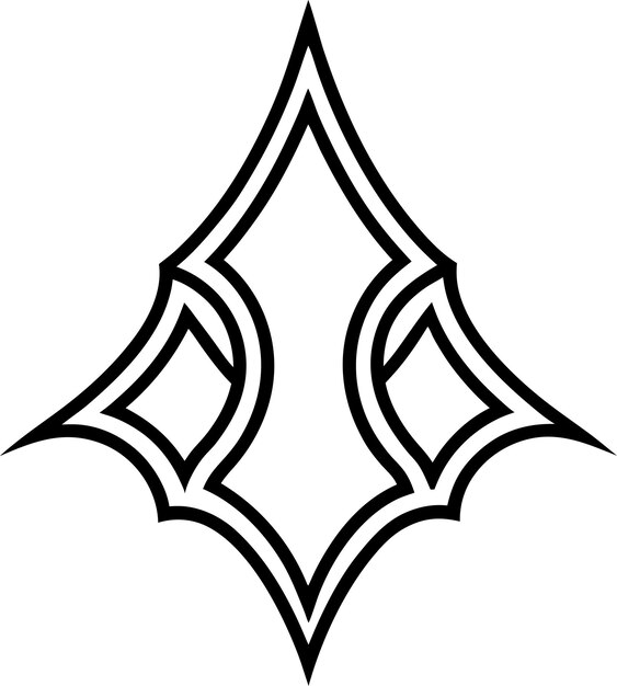 Vector de arte de línea de patrón gótico