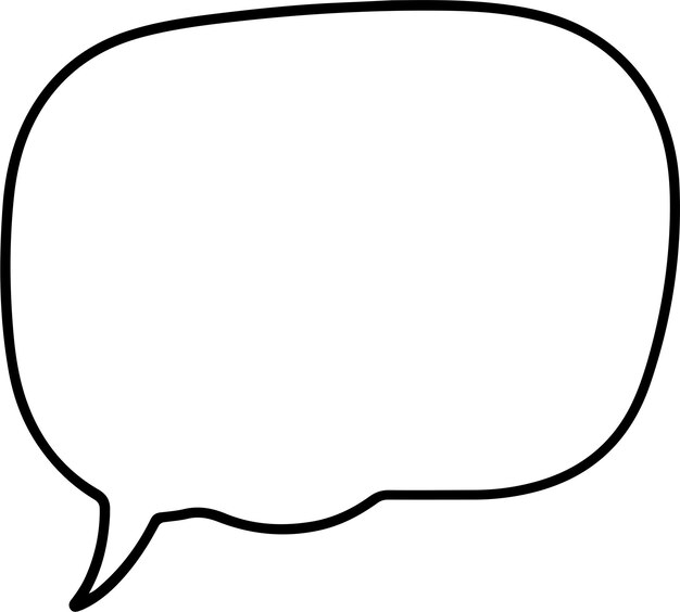 Vector de arte de líneas de burbujas de habla de fondo blanco sólido