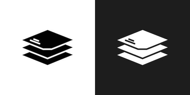 Vector de arte de líneas de iconos de capas