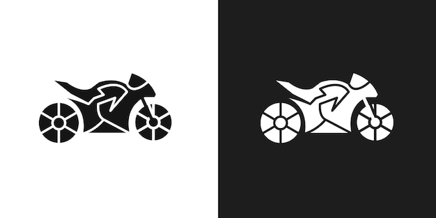 Vector de arte de líneas de iconos de motocicletas