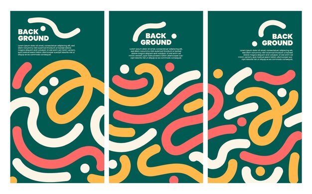Vector de arte de líneas irregulares coloridas fondo abstracto para el festival de 2024