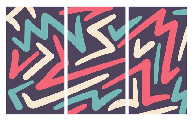 Vector de arte de líneas irregulares coloridas fondo abstracto para el festival de 2024