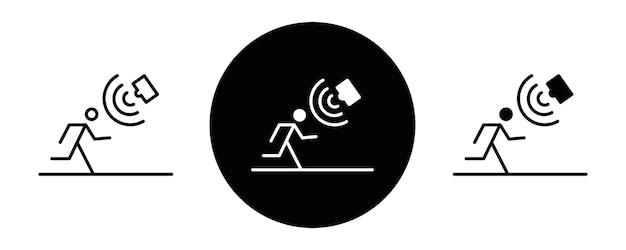 Vector de arte de líneas del sensor de movimiento