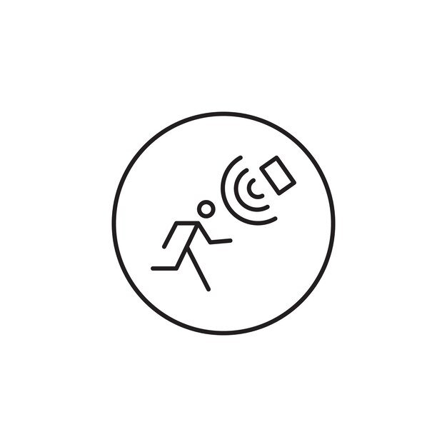 Vector de arte de líneas del sensor de movimiento