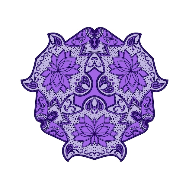 Vector de arte de mandala colorido Fondo de mandala colorido elegante para decoraciones