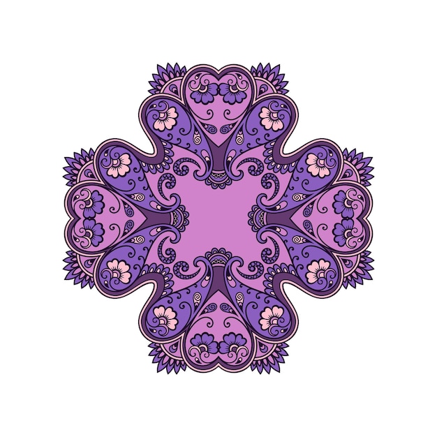 Vector de arte de mandala colorido Fondo de mandala colorido elegante para decoraciones