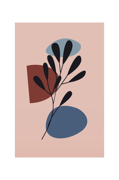 Vector de arte de mujer bohemia abstracta estética