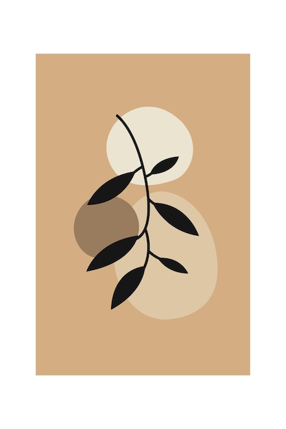 Vector de arte de mujer bohemia abstracta estética