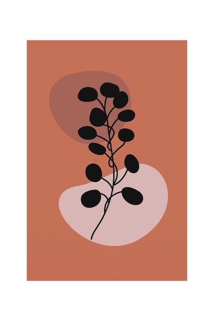 Vector de arte de mujer bohemia abstracta estética