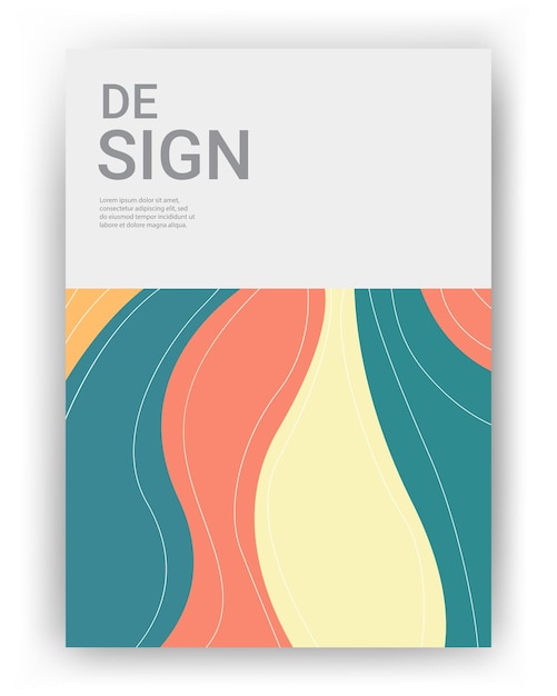 vector de arte de pared elegante. cubiertas de fondo Ilustración de arte de línea de fondo de forma abstracta. Resumen
