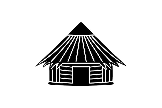 El vector de arte de la silueta de Hut