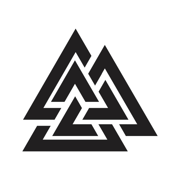 Vector el vector de arte del símbolo pagano valknut