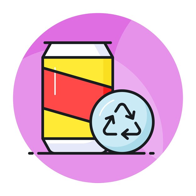 Vector artesanal moderno de reciclaje icono de concepto ecológico en estilo premium