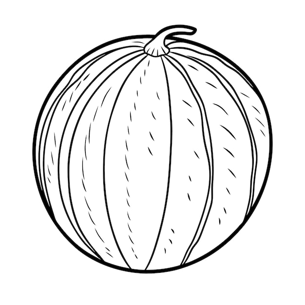 Vector artístico de línea de melón de melón creativo para proyectos de diseño minimalista y moderno