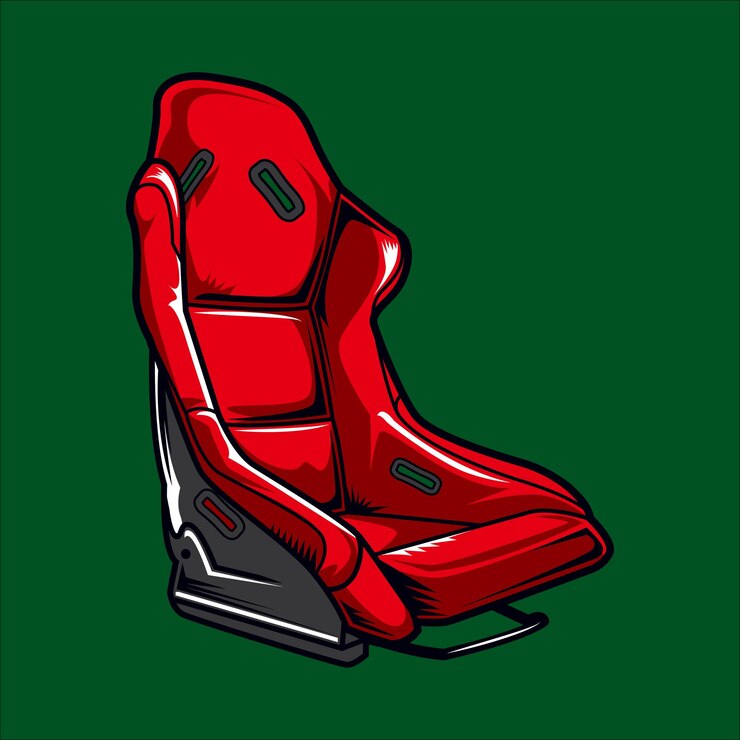 Vector vector de asientos de motocicleta de coche de carreras a la deriva