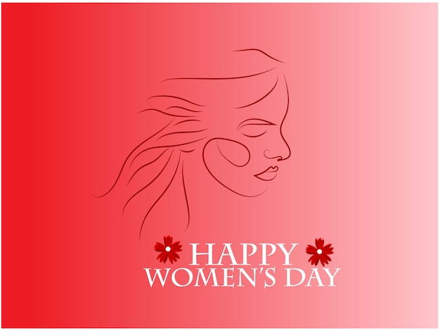vector atractivo feliz día de la mujer bandera de flores