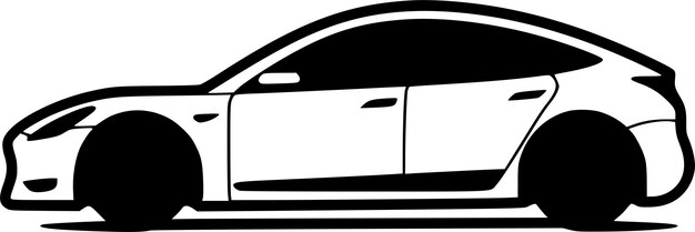 Vector de automóviles en blanco y negro