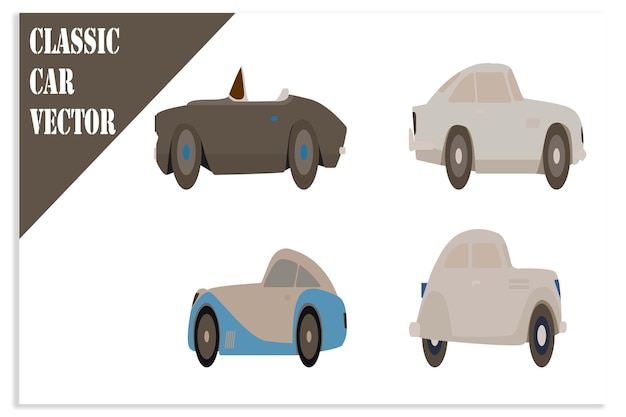 Vector de automóviles clásicos