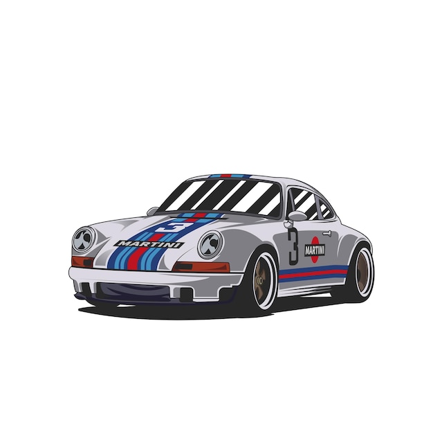 Vector de automóviles deportivos MARTINI