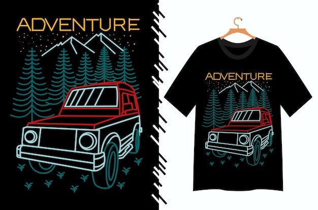 vector de aventura para el diseño de camisetas