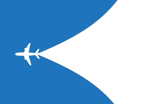 Vector de avión tomando vuelo en un cielo azul claro
