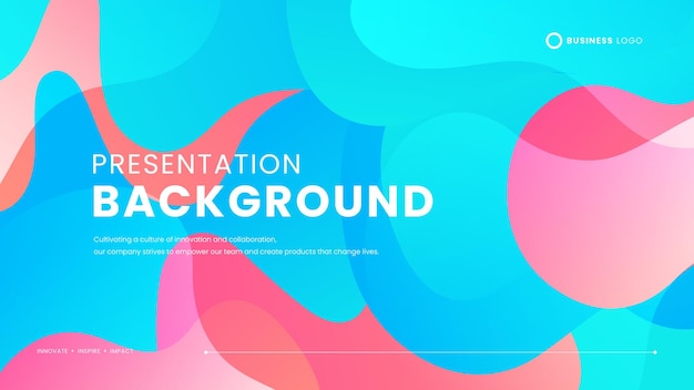 Vector azul blanco y rosa diseño de fondo de estilo minimalista simple con ondas y líquido plantilla de fondo de presentación