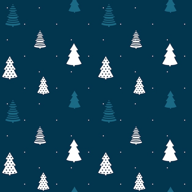 Vector azul Impresión de Año Nuevo Fondo del árbol de Navidad