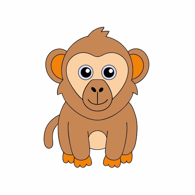 vector de babuino e ilustración en fondo blanco