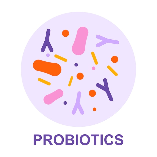 Vector de bacterias probióticas