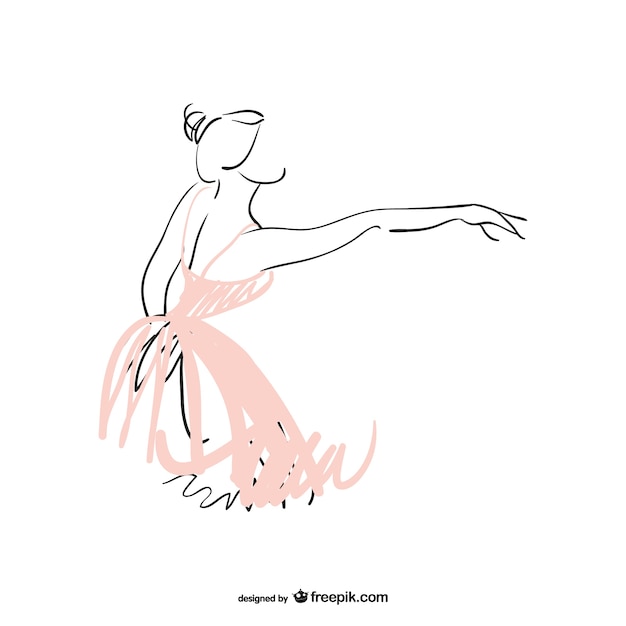 Vector vector de bailarina gratis