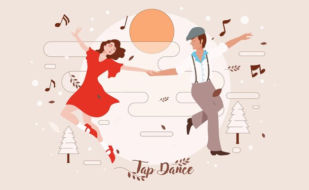 Vector de baile de tap