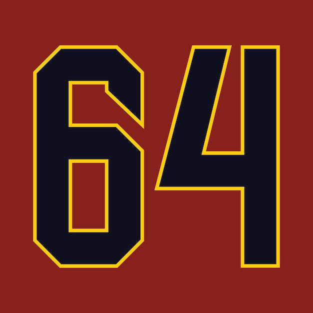 Vector baloncesto y béisbol deporte números 64