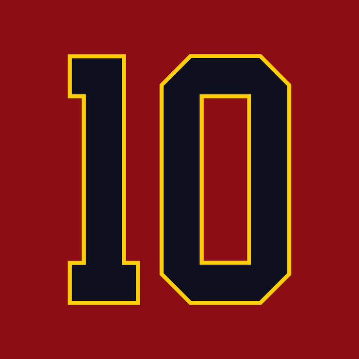 Vector vector de baloncesto y béisbol números deportivos 10