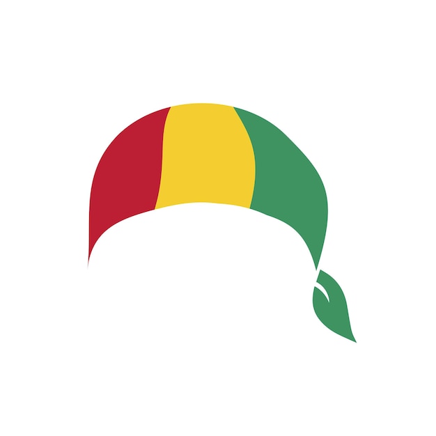 Vector de la banda de la cabeza de la bandera de Guinea