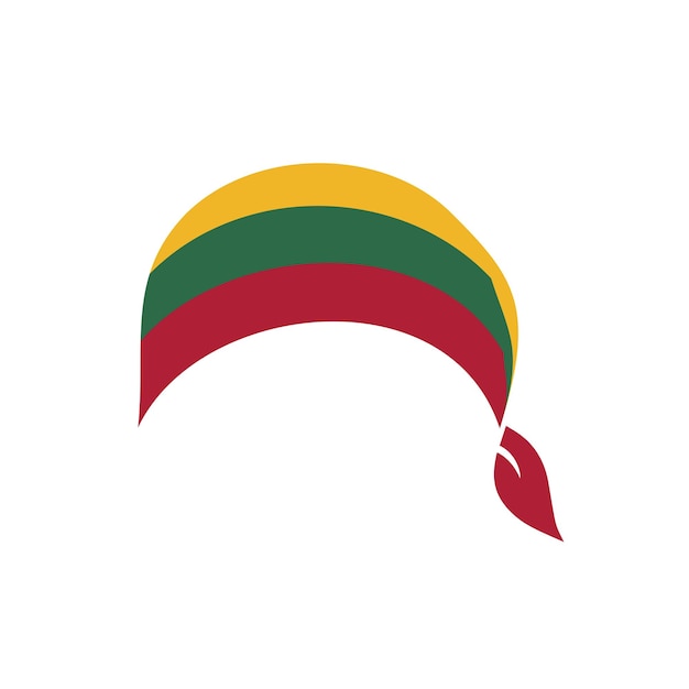 Vector de la banda de la cabeza de la bandera de Lituania