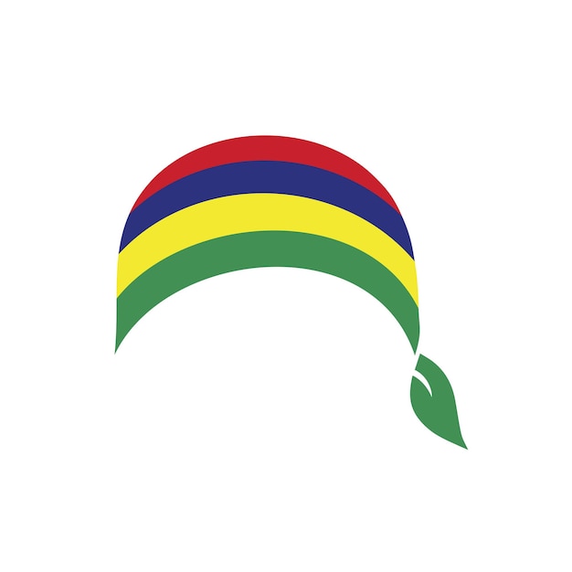 Vector de la banda de la cabeza de la bandera de Mauricio