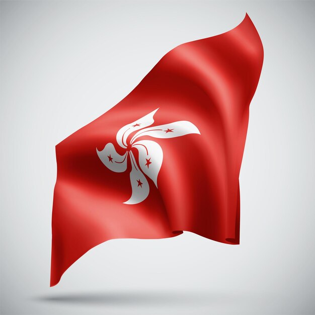 Vector bandera 3d aislado sobre fondo blanco.