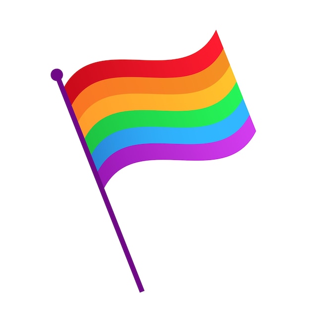 Vector de bandera de arco iris para el concepto del mes del orgullo lgbtq