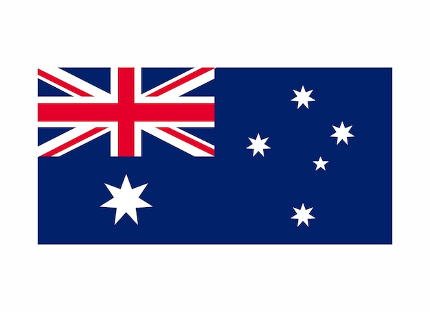 Vector de bandera de Australia aislado. Lo mejor para la ilustración del día de la independencia de Australia