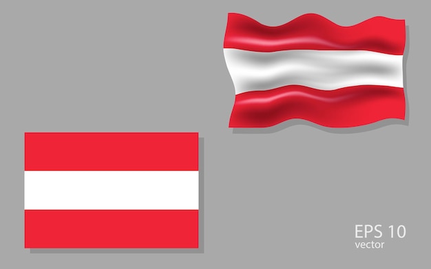 vector, bandera, de, austria, ilustración