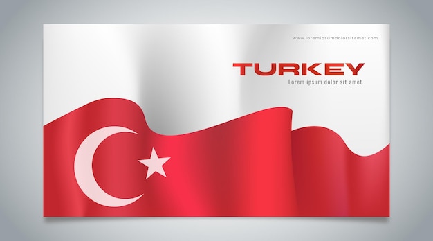 Vector vector de la bandera de la bandera de turquía