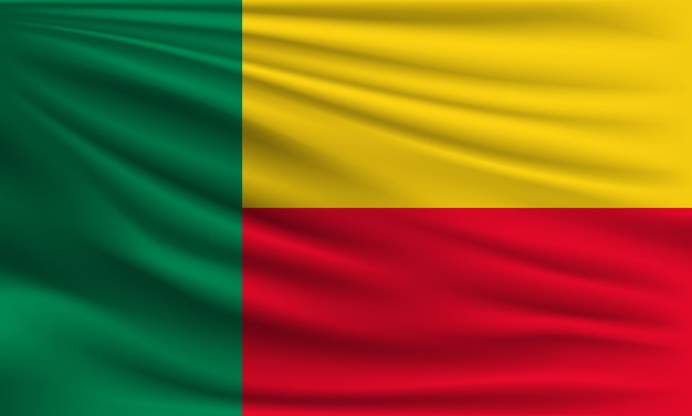 Vector bandera de Benin con una palma